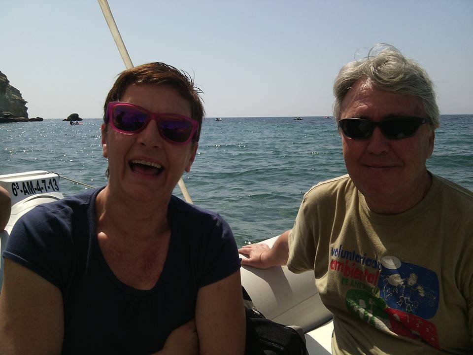 Emilio Roldán y  Carmen Fernández en el Parque Natural Cabo de Gata Níjar